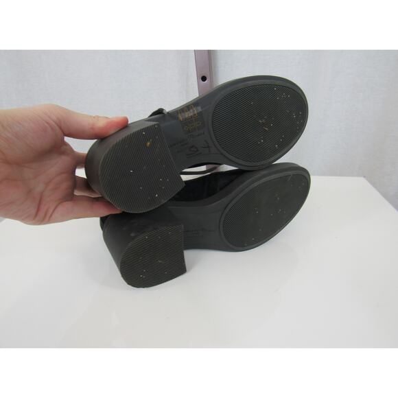 Gianvito Rossi Foster 45 Suede Ankle Boots Size 35 US 5 Black Leather Combat - Picture 3 of 7